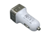 Квадратная автомобильная зарядка на 2 USB-порта (серебристый) (Изображение 3)