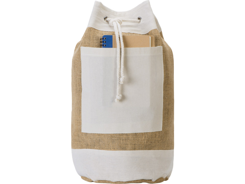 Рюкзак Jute из джута на одной лямке (натуральный) (Изображение 10)
