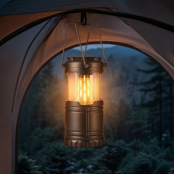 Туристический фонарь с эффектом пламени «Beacon» (темно-серый) (Изображение 1)