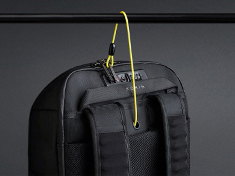 Водостойкий антикражный рюкзак FlipPack для ноутбука 15.6" (черный) (Изображение 8)