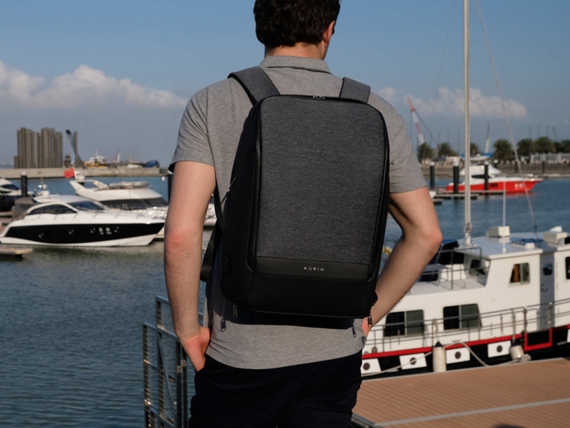 Водостойкий антикражный рюкзак FlexPackPro для ноутбука 15.6" (Изображение 16)