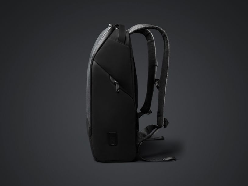 Водостойкий антикражный рюкзак FlexPackPro для ноутбука 15.6" (серый/черный) (Изображение 3)