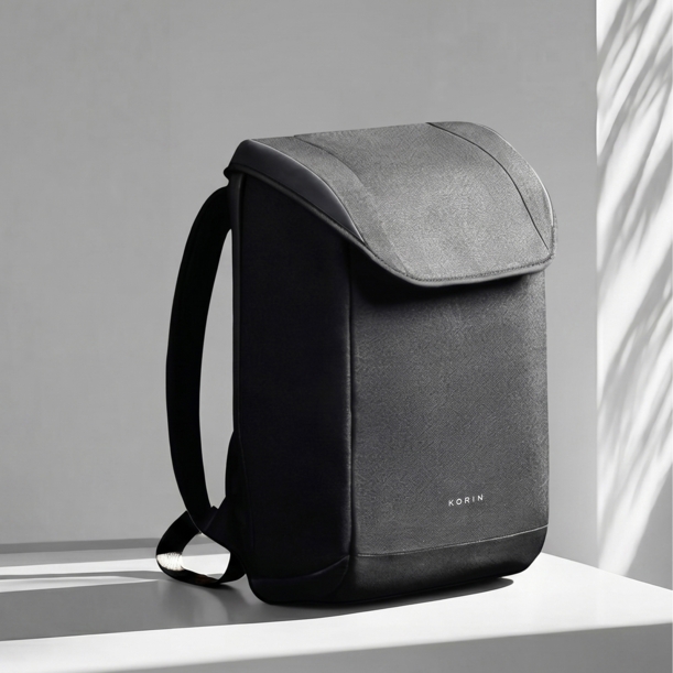 Водостойкий антикражный рюкзак Clickpack для ноутбука 15.6" (черный) (Изображение 1)