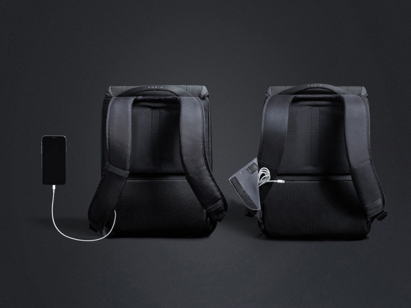 Водостойкий антикражный рюкзак Clickpack для ноутбука 15.6" (черный) (Изображение 21)
