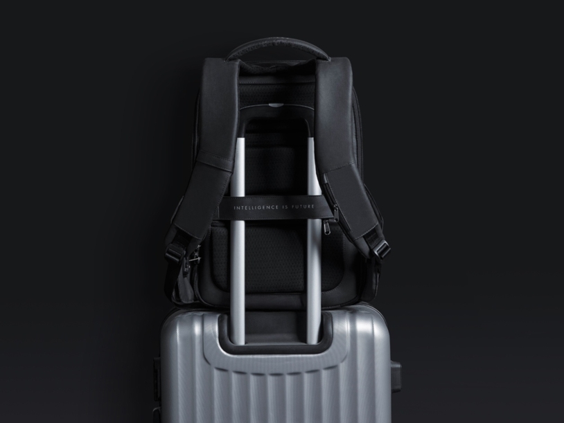 Водостойкий антикражный рюкзак Hipack для ноутбука 15.6" (черный) (Изображение 14)