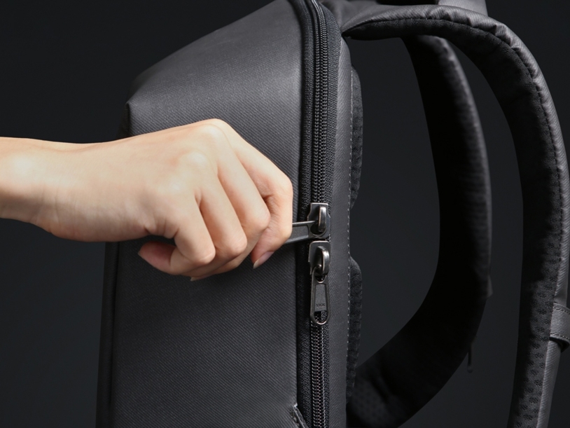 Водостойкий антикражный рюкзак Hipack для ноутбука 15.6" (черный) (Изображение 15)
