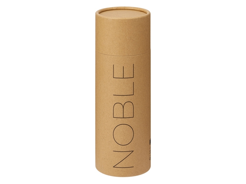Вакуумная термокружка «Noble» с 360° крышкой-кнопкой, крафтовый тубус (черный) (Изображение 9)