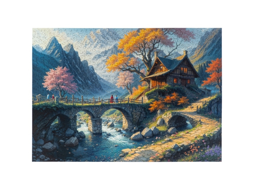 Деревянный пазл «Wonderhouse» (разноцветный) (Изображение 1)