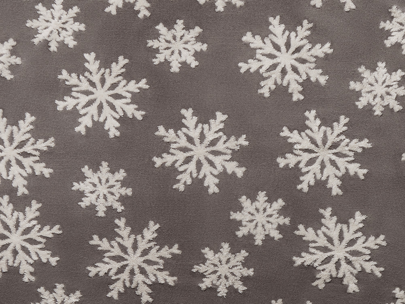 Плед Snowflake новогодний с капюшоном (серый) (Изображение 8)