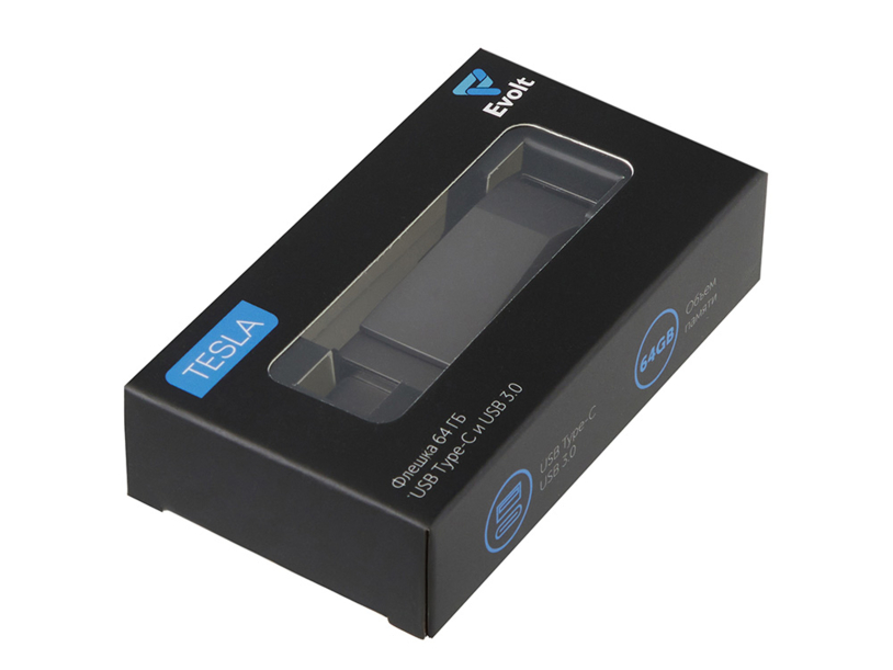 Флешка 64 ГБ USB Type-C и USB 3.0 «Тесла» (Изображение 9)