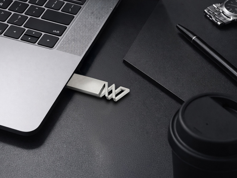 Флешка 32 ГБ USB 3.0 «Адорн» (серебристый) (Изображение 3)