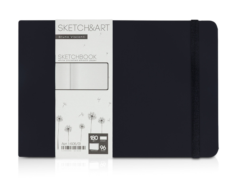 Скетчбук «Sketch &amp; Art» 180 г/м2, soft-touch (черный) (Изображение 1)