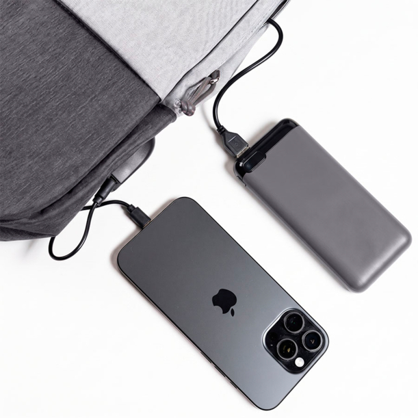 Набор подарочный POWER BEAM: рюкзак c USB портом и power bank  (Изображение 3)