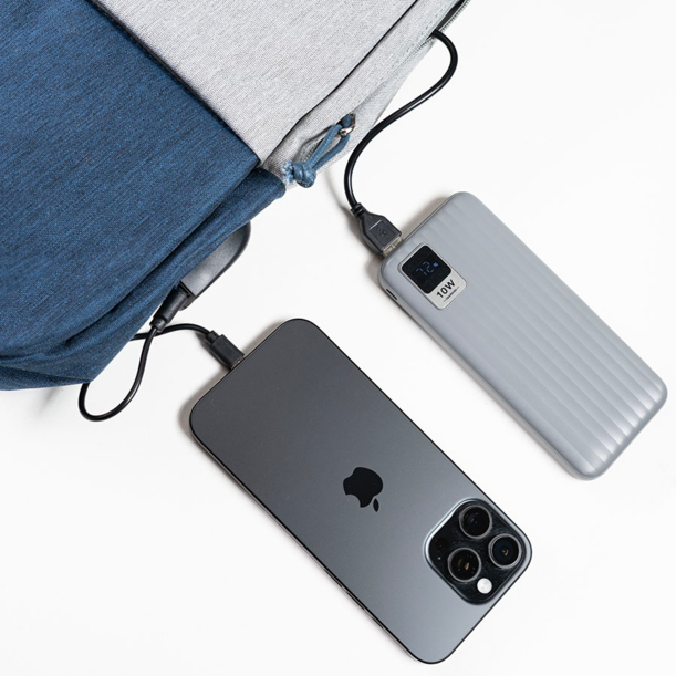 Набор подарочный POWER BEAM: рюкзак c USB портом и power bank  (Изображение 3)