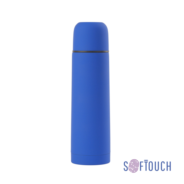 Термос "Крит" 500 мл, покрытие soft touch (синий) (Изображение 1)