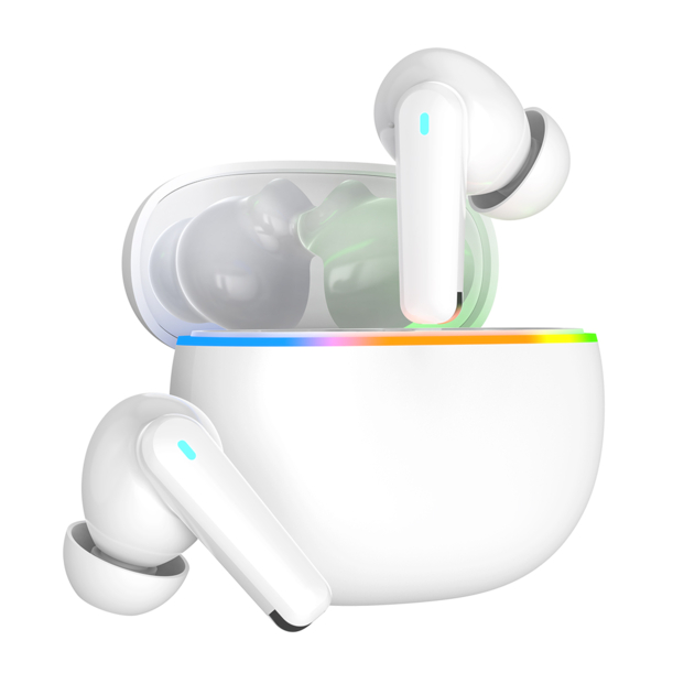 Наушники беспроводные Bluetooth Praise, белые (Белый) (Изображение 4)