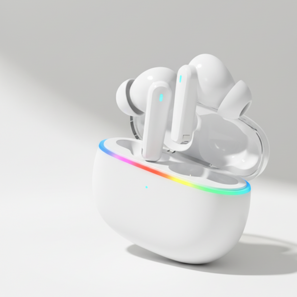 Наушники беспроводные Bluetooth Praise, белые (Белый) (Изображение 6)