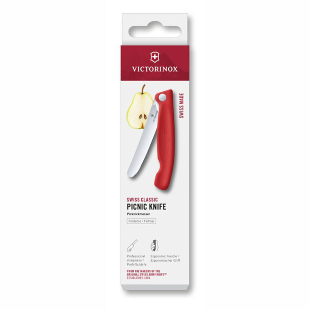Нож для овощей VICTORINOX Швейцарская классика | Swiss Classic, складной, 11 см, красный (Изображение 5)