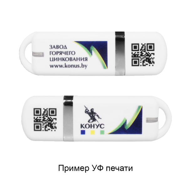 Флеш накопитель USB 2.0 Memo 16GB, пластик Софт Тач, белый/белый (Изображение 5)