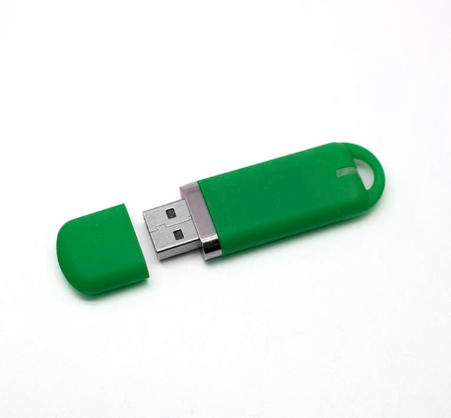 Флеш накопитель USB 2.0 Memo 16GB, пластик Софт Тач, зеленый/зеленый (Изображение 2)