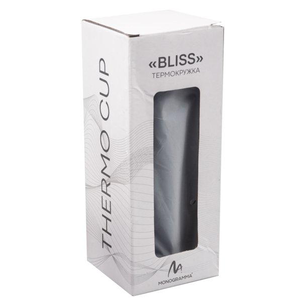 Термокружка Bliss пластик/металл, 460 мл, черная, софт тач (Изображение 3)