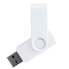 Флеш накопитель USB 2.0 Twister Assembly 16GB, пластик Софт Тач/металл, белый/белый (Изображение 1)