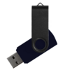 Флеш накопитель USB 2.0 Twister Assembly 16GB, пластик Софт Тач/металл, черный/черный (Изображение 1)