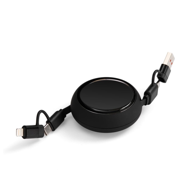 Складной кабель с переходниками pocketCoil, черный (Изображение 3)