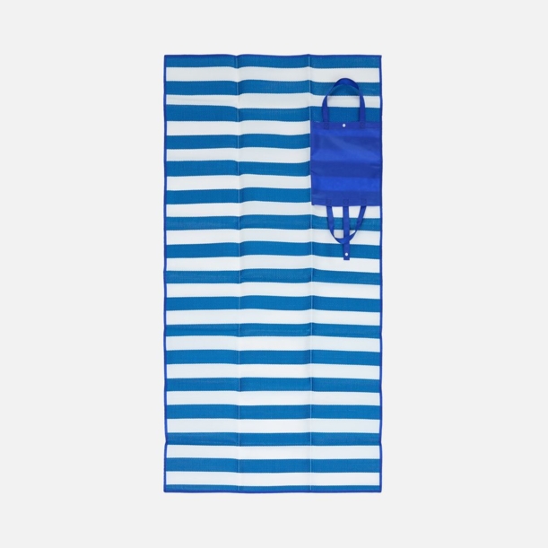 Складной коврик для пляжа и пикника Coastella, синий с белым (Изображение 4)