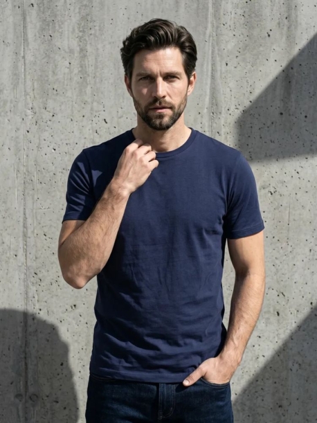 Футболка Basic, темно-синяя, размер S (Изображение 2)