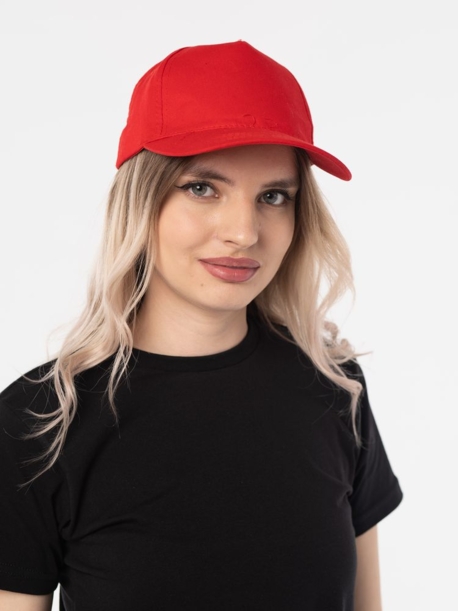 Бейсболка Basic, красная (Изображение 1)