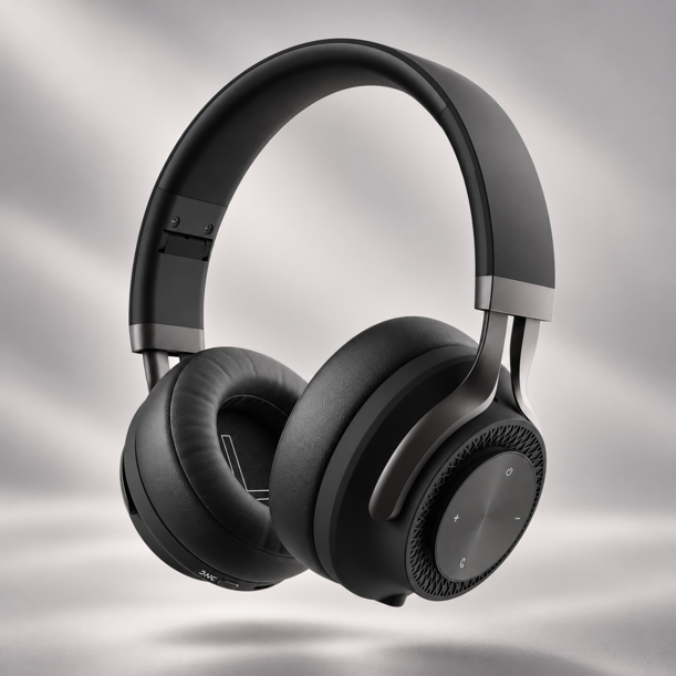 Беспроводные накладные наушники Stereo Style ANC , BT 5.0, ANC, 500мАч (черный) (Изображение 1)