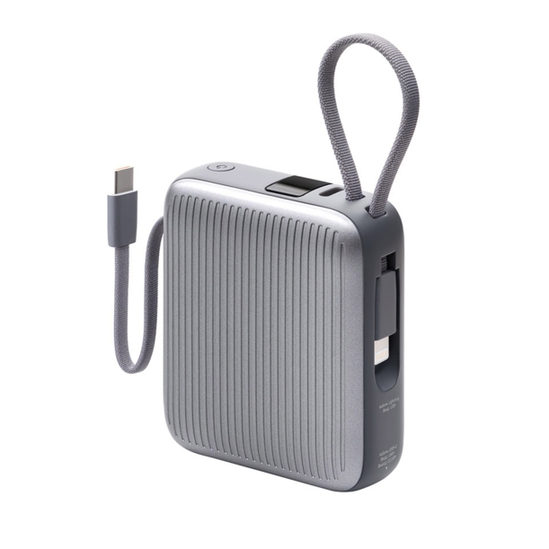 Внешний АКБ NRG Turbo Cable 10000 mAh, 22,5Вт 10000 mAh (графит) (Изображение 2)