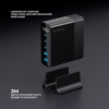 Зарядная станция 3xUSB Type-C, 2xUSB, PD, QC, 140Вт (Изображение 4)