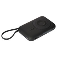 Внешний аккумулятор Комбо (Combo) 4-в-1 10000mAh с функцией беспроводной зарядки 15W, черный