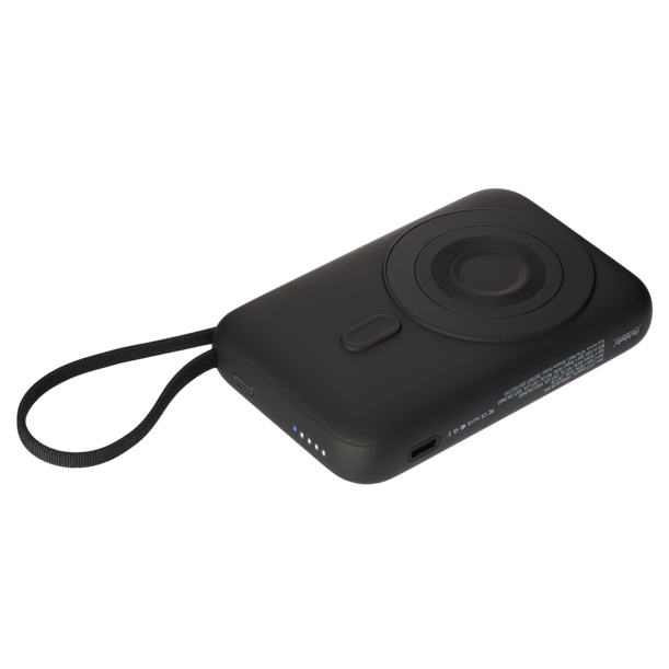 Внешний аккумулятор Комбо (Combo) 4-в-1 10000mAh с функцией беспроводной зарядки 15W, черный (Изображение 1)