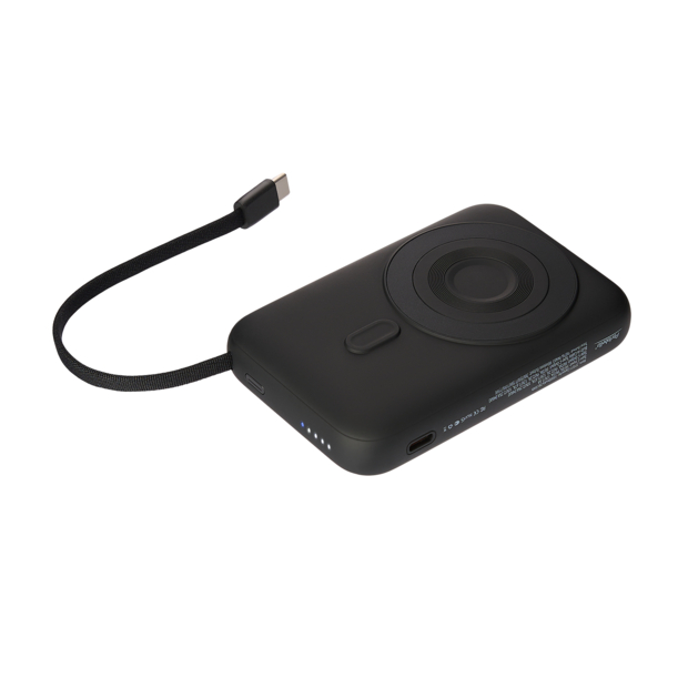 Внешний аккумулятор Комбо (Combo) 4-в-1 10000mAh с функцией беспроводной зарядки 15W, черный (Изображение 2)