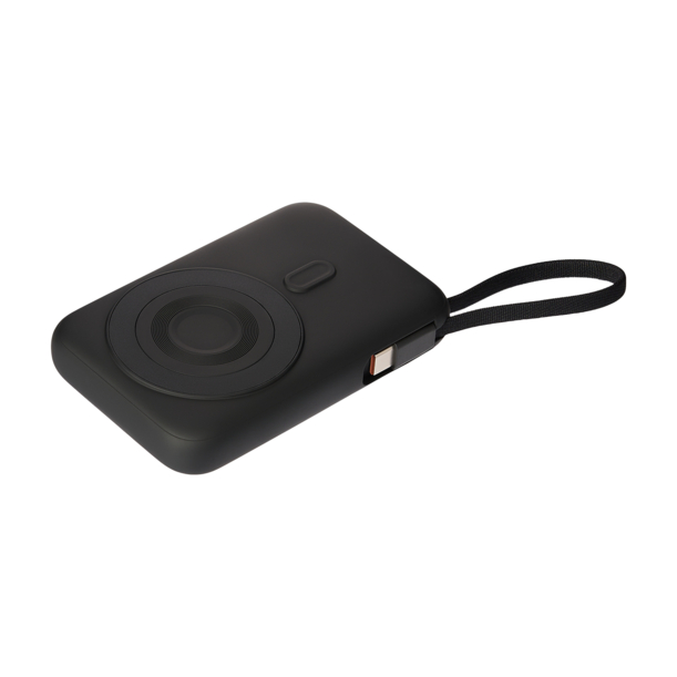 Внешний аккумулятор Комбо (Combo) 4-в-1 10000mAh с функцией беспроводной зарядки 15W, черный (Изображение 3)