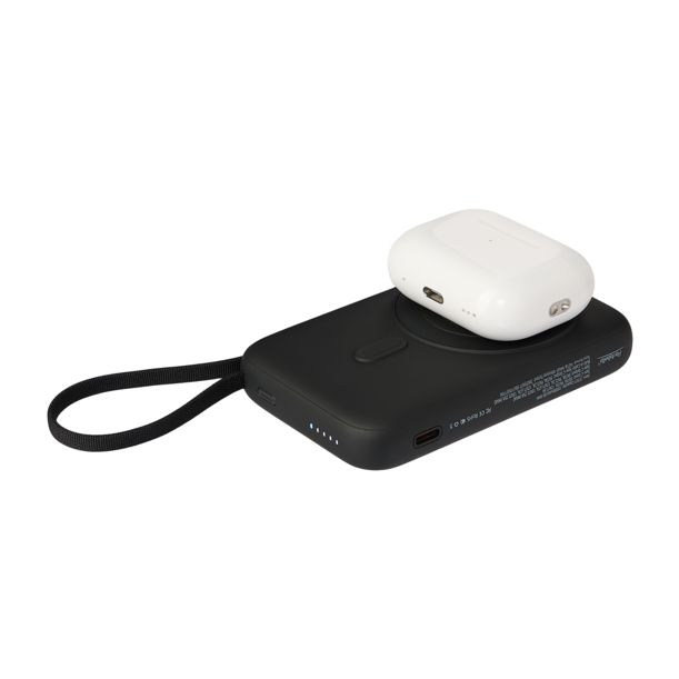 Внешний аккумулятор Комбо (Combo) 4-в-1 10000mAh с функцией беспроводной зарядки 15W, черный (Изображение 12)