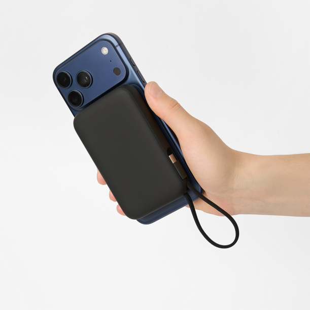 Внешний аккумулятор Комбо (Combo) 4-в-1 10000mAh с функцией беспроводной зарядки 15W, черный (Изображение 15)