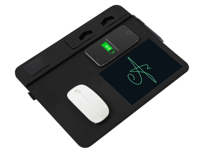 Многофункциональный коврик для мыши «Multi Pad» с беспроводной зарядкой и LCD экраном, 10 Вт (Изображение 4)