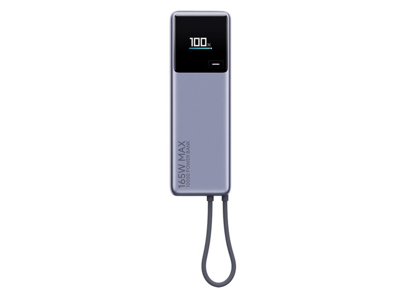 Внешний аккумулятор со встроенным кабелем Xiaomi 165W Power Bank, 10000 мАч (серый) (Изображение 1)