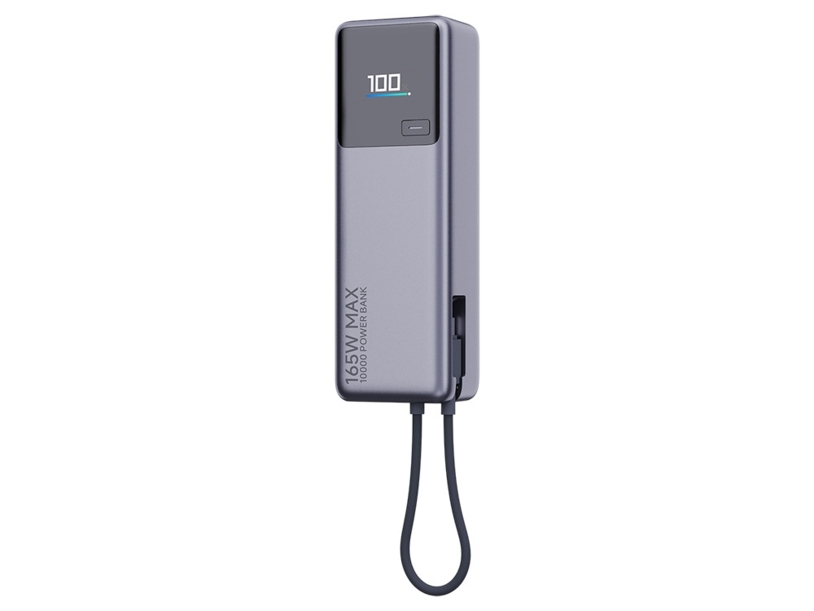 Внешний аккумулятор со встроенным кабелем Xiaomi 165W Power Bank, 10000 мАч (серый) (Изображение 5)