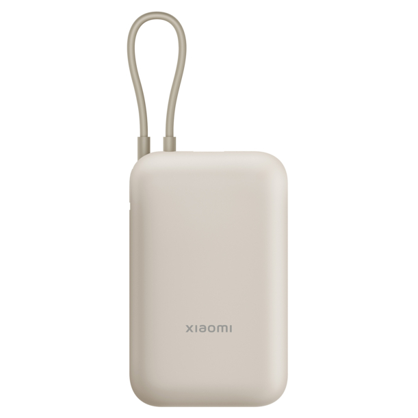 Внешний аккумулятор со встроенным кабелем Xiaomi Power Bank (Integrated Cable), 10000 мАч (бежевый) (Изображение 3)