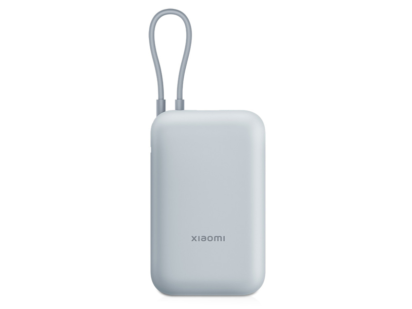 Внешний аккумулятор со встроенным кабелем Mi Power Bank (Integrated Cable), 10000 мАч (голубой лед) (Изображение 1)