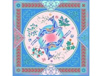 Платок «Северное сияние» (голубой)
