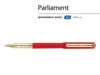 Ручка пластиковая шариковая «Parliament» (красный/золотистый) (Изображение 2)
