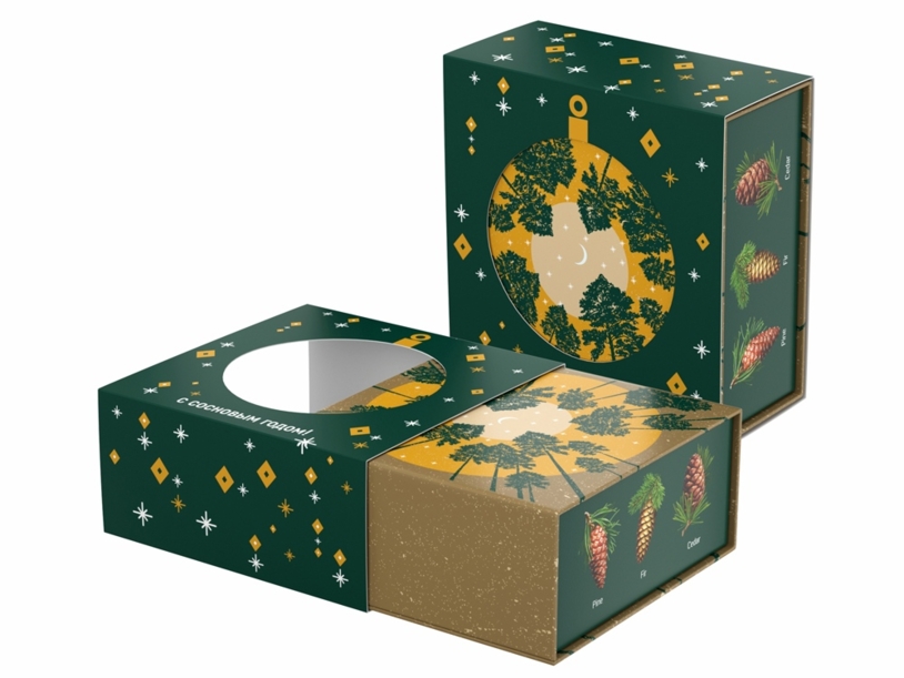 Подарочный набор c чаем «С сосновым годом!» (мультиколор) (Изображение 4)