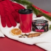 Подарочный набор LET IT JOY: перчатки сенсорные, термокружка, чай,  красный (Изображение 1)