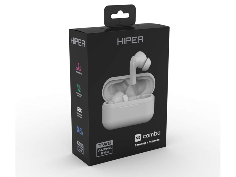 Беспроводные наушники TWS «Alpha PX8» (белый) (Изображение 4)
